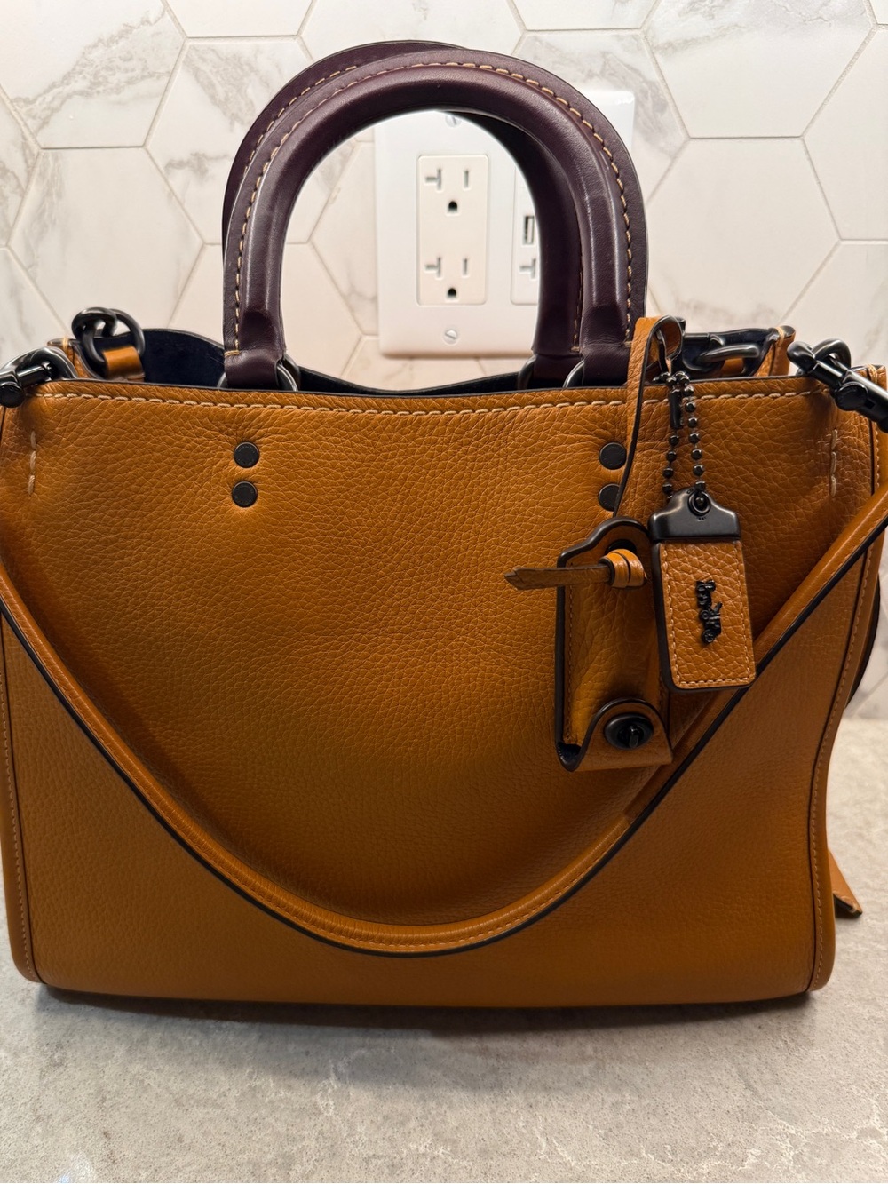 VGUC HTF COACH 1941 Rogue Satchel 30 Butterscotch